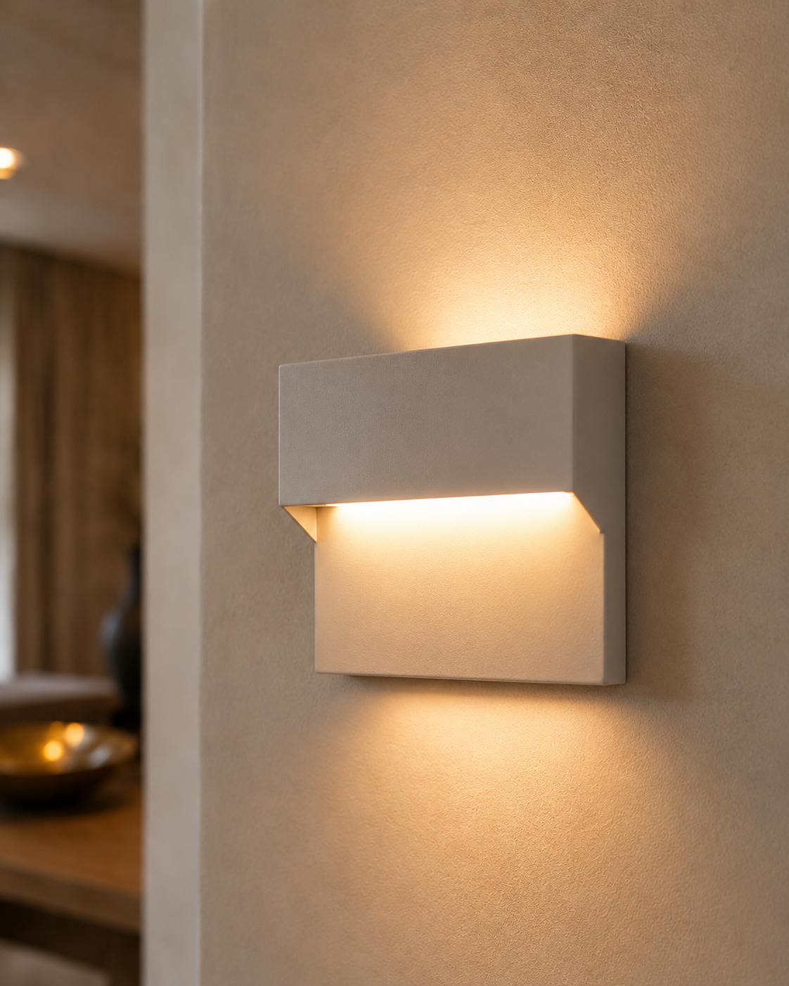 Geometric LED Motion Sensor Wall Light