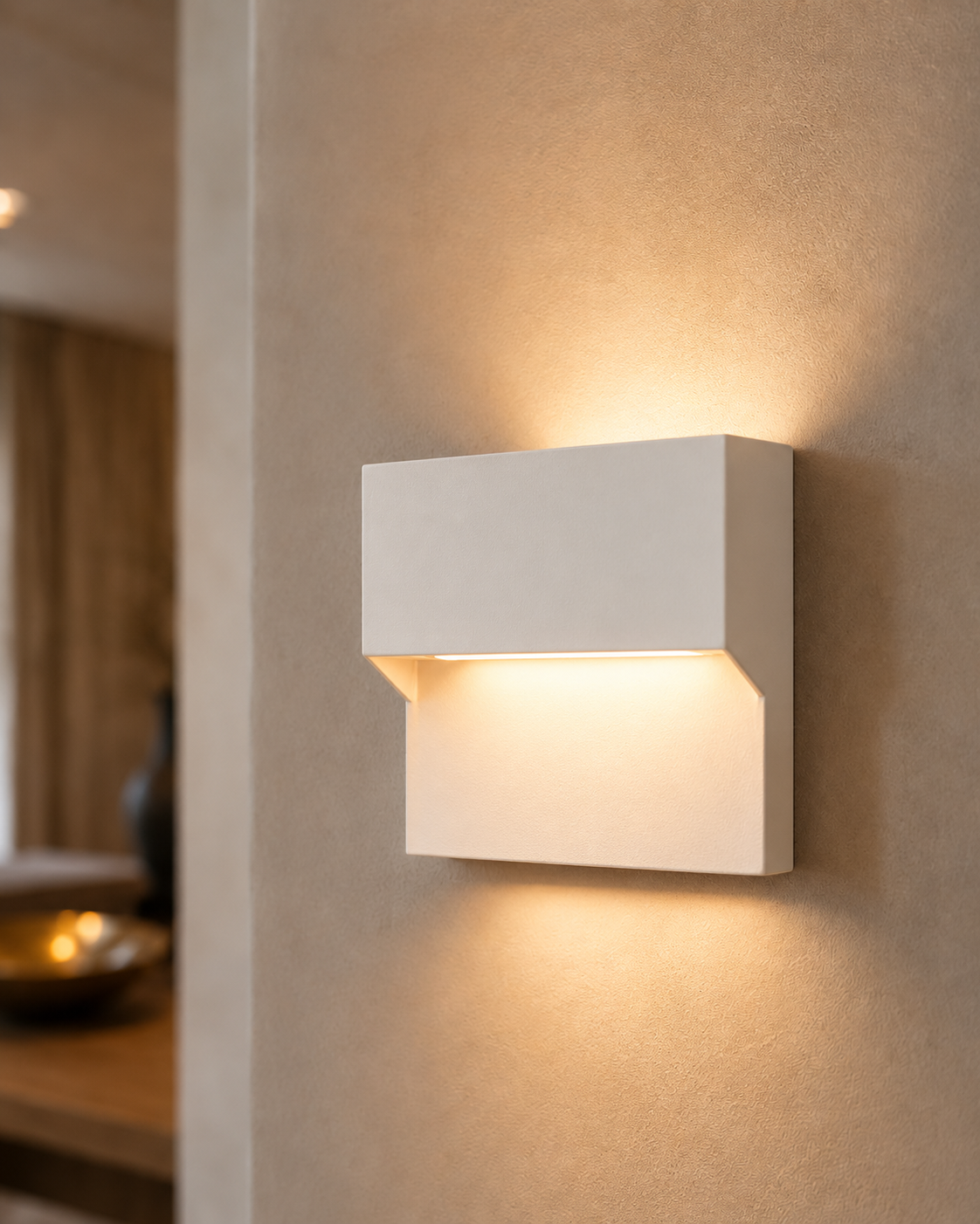Geometric LED Motion Sensor Wall Light