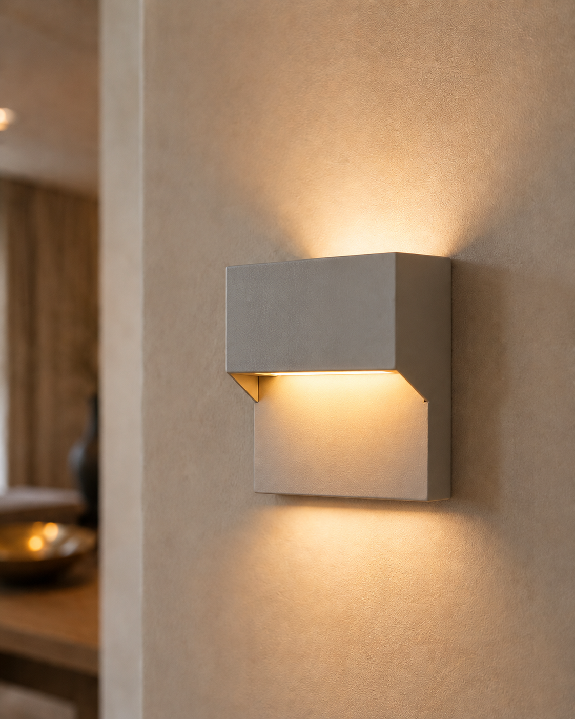 Geometric LED Motion Sensor Wall Light