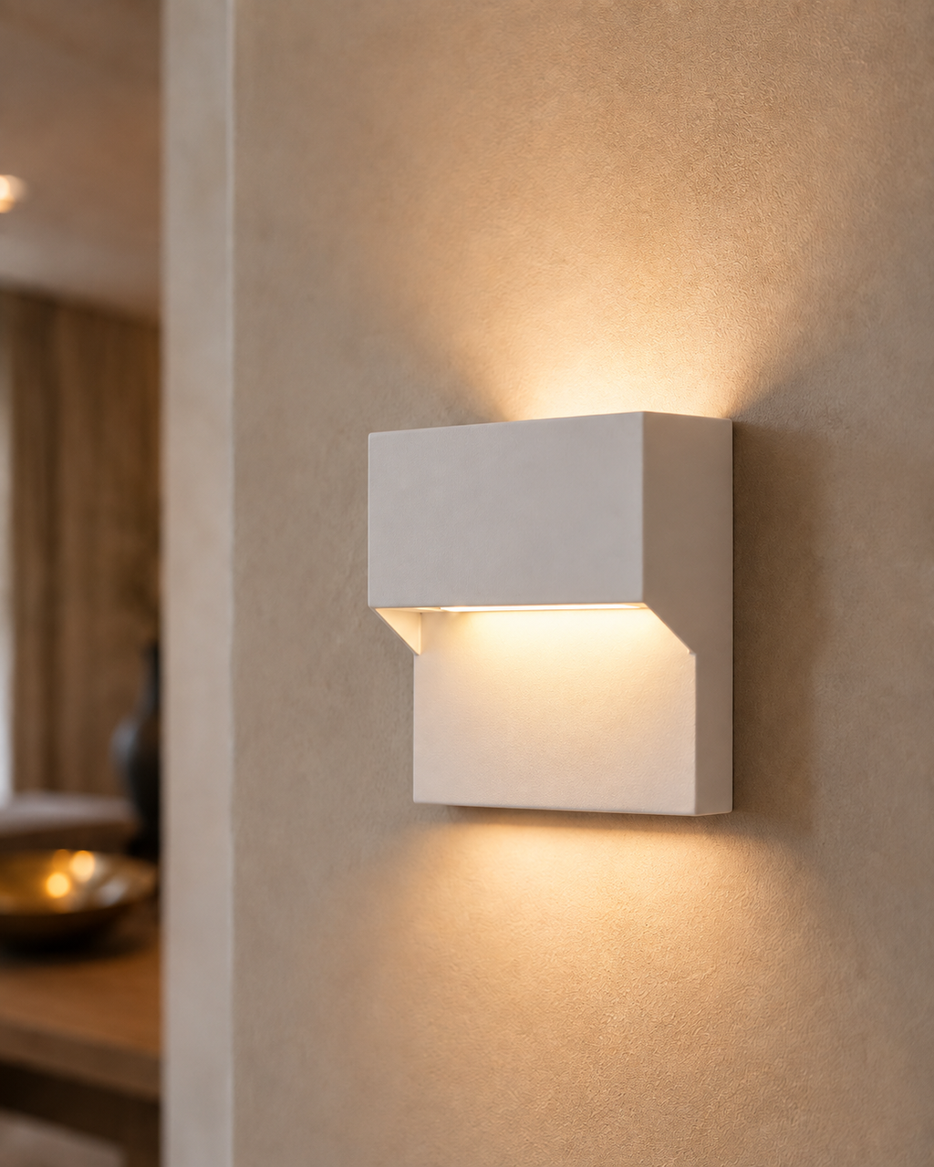 Geometric LED Motion Sensor Wall Light