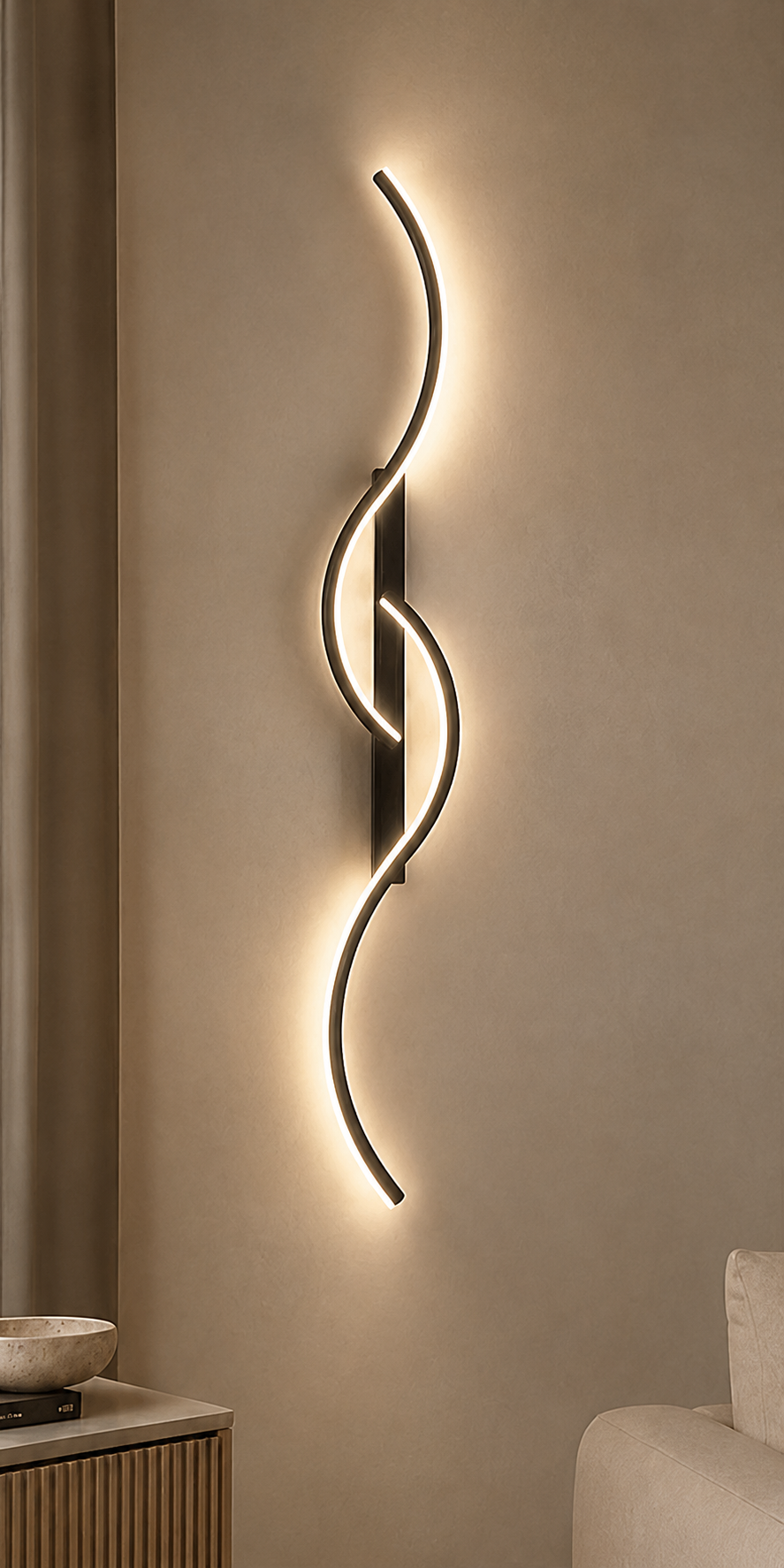 Cascade Modern LED Wall Light – Ambient Sconce