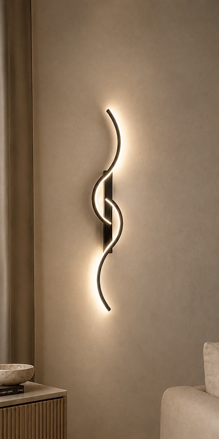 Cascade Modern LED Wall Light – Ambient Sconce