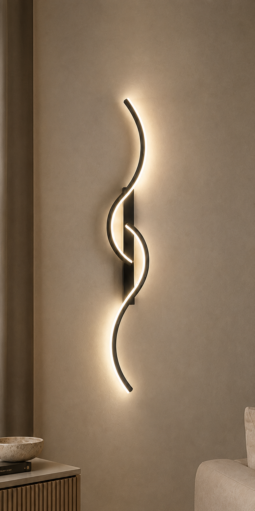 Cascade Modern LED Wall Light – Ambient Sconce