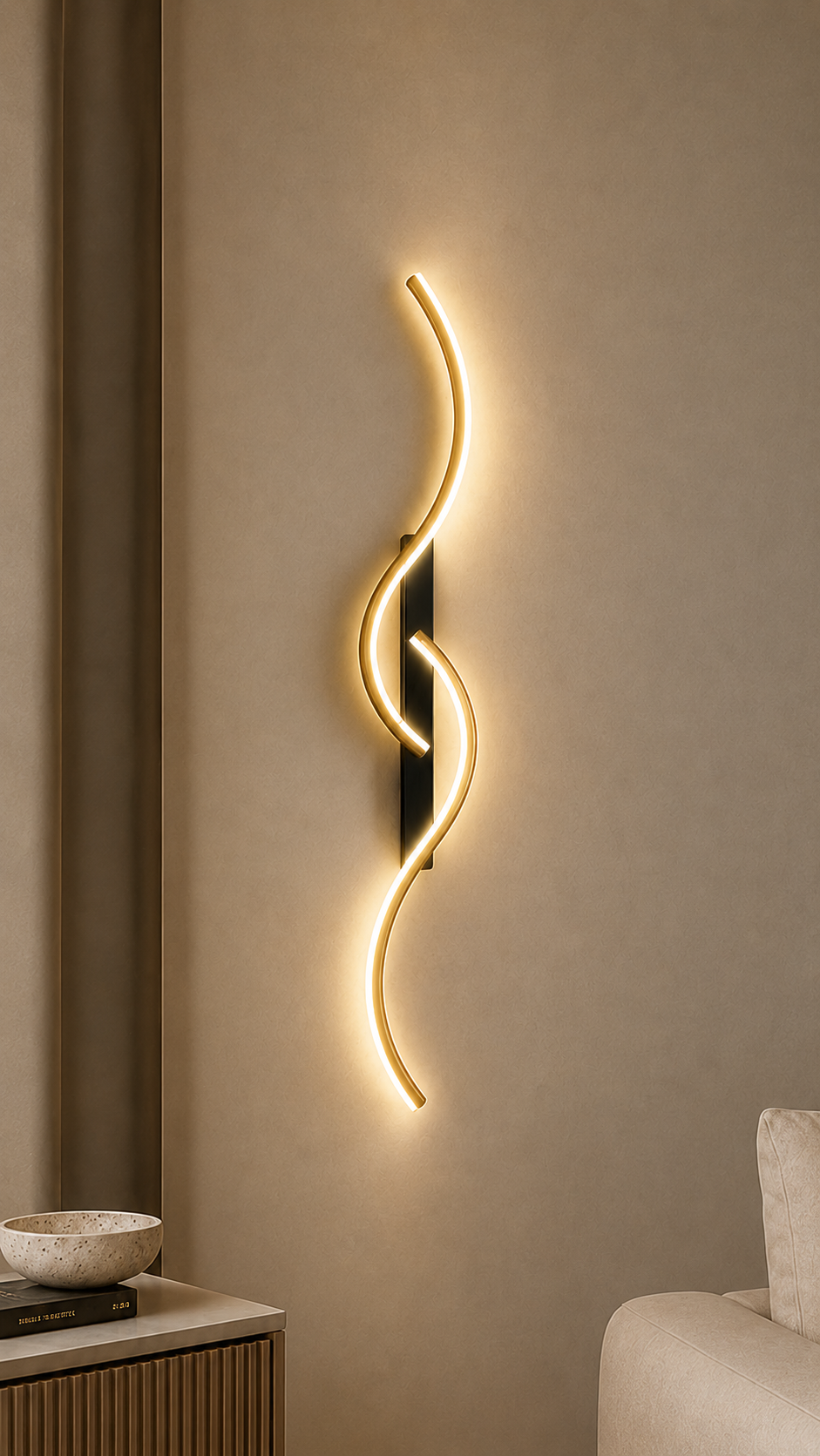 Cascade Modern LED Wall Light – Ambient Sconce