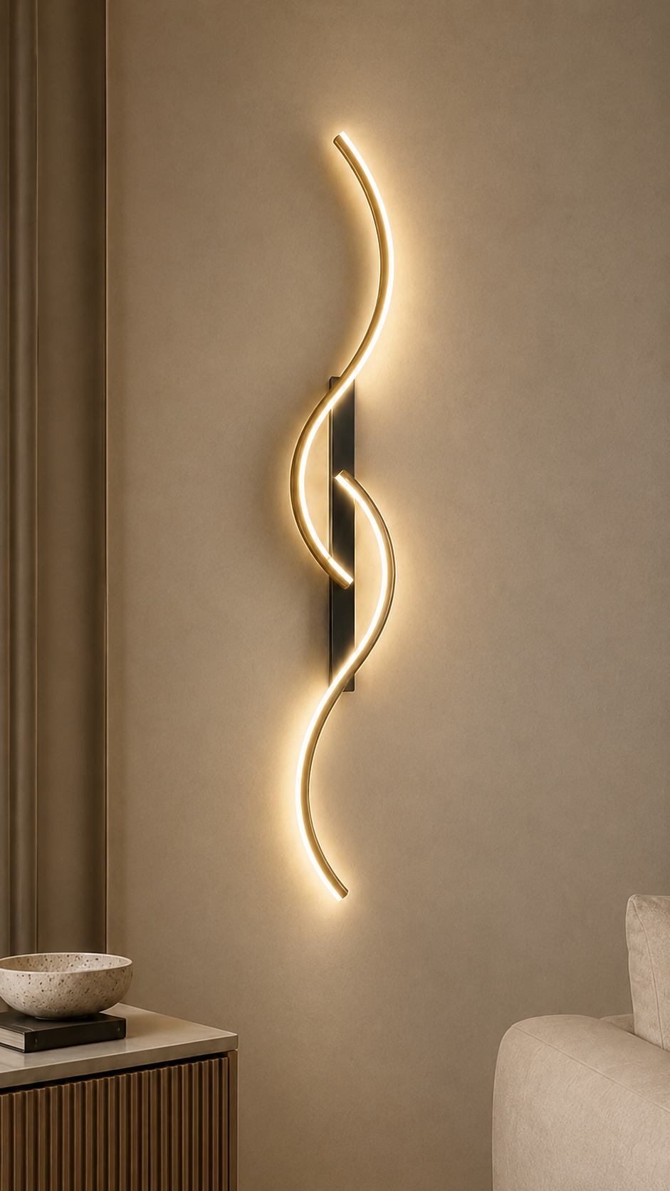 Cascade Modern LED Wall Light – Ambient Sconce
