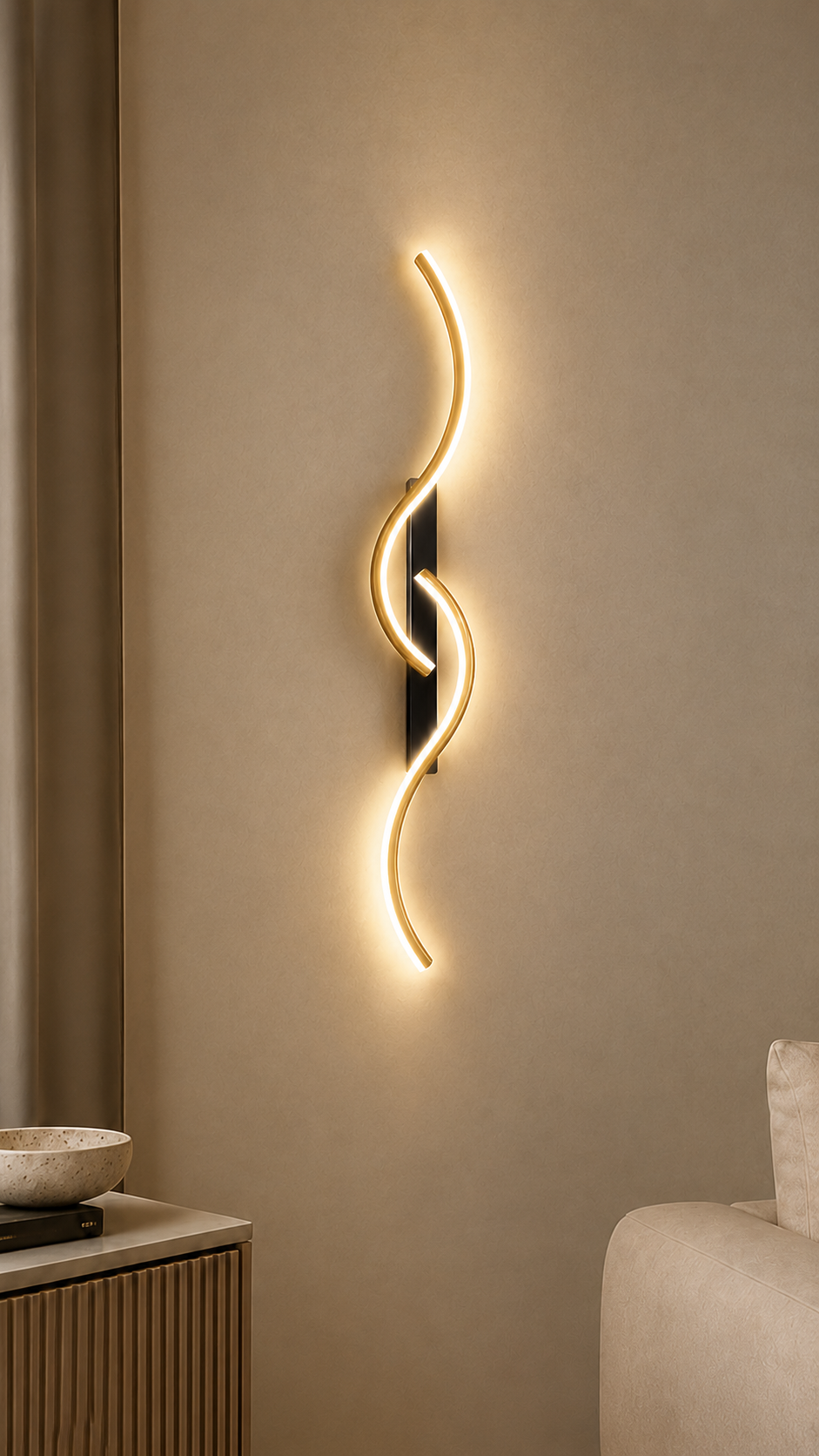 Cascade Modern LED Wall Light – Ambient Sconce