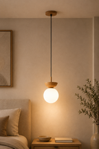 Japanese Wood Ceiling Light – Minimalist Flush Mount