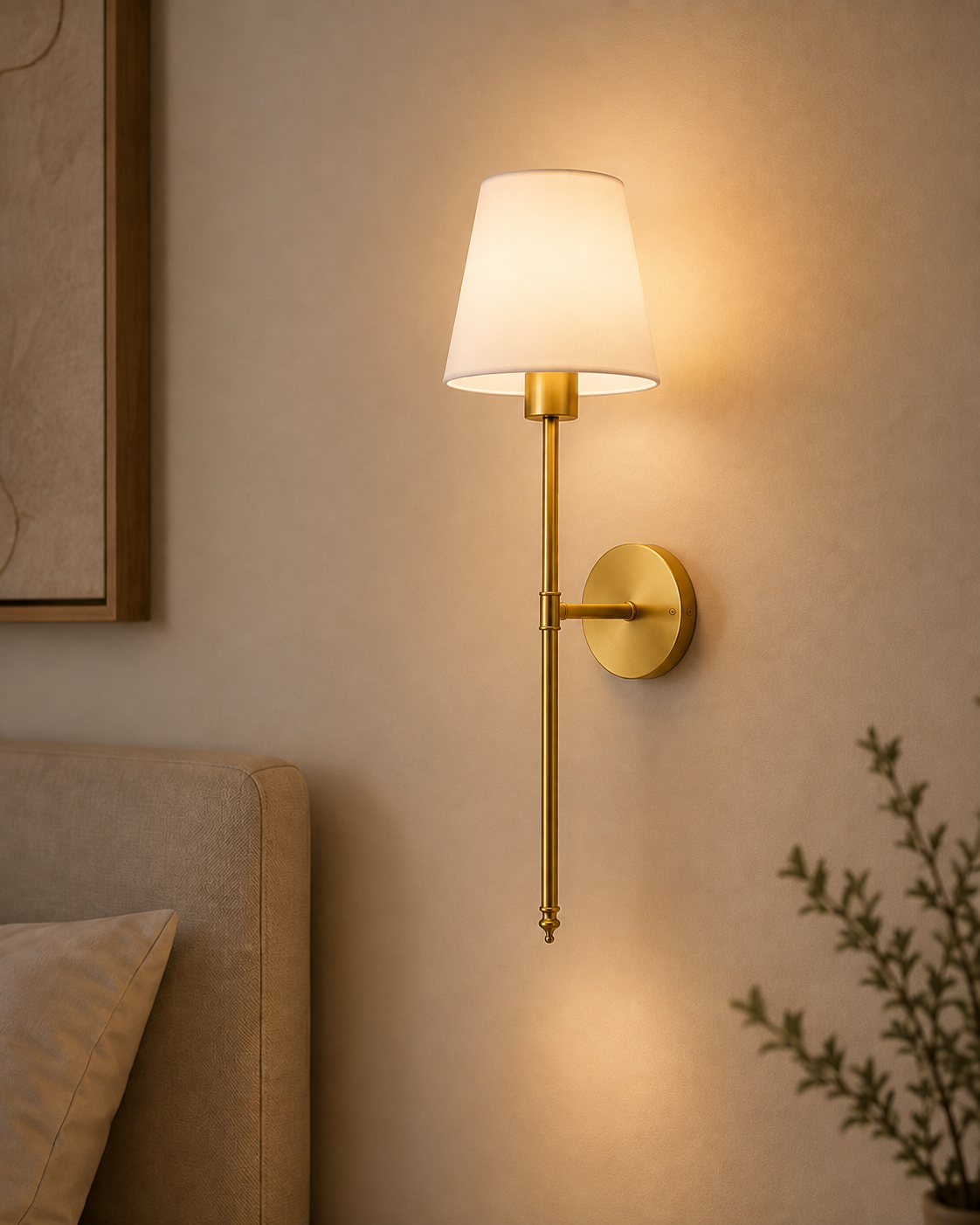 Wireless Charging Bedside Wall Lamp with LED Light