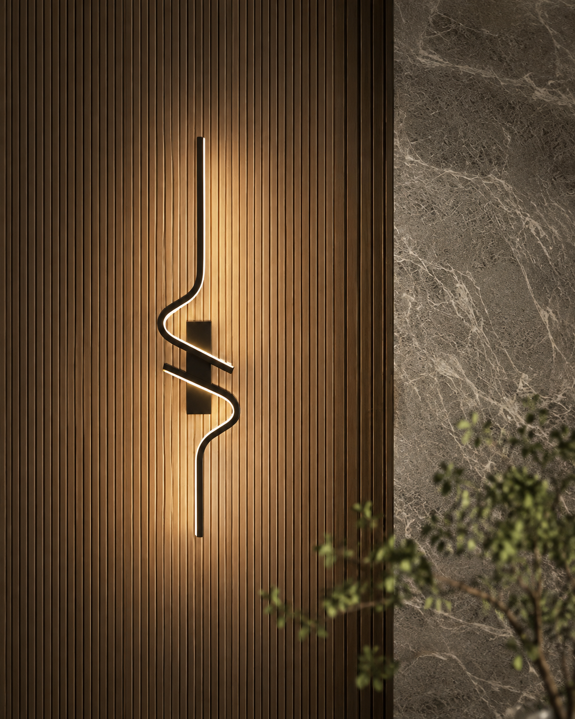 Wavy LED Wall Light – Modern Minimalist Design
