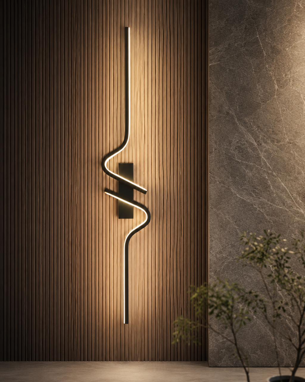 Wavy LED Wall Light – Modern Minimalist Design
