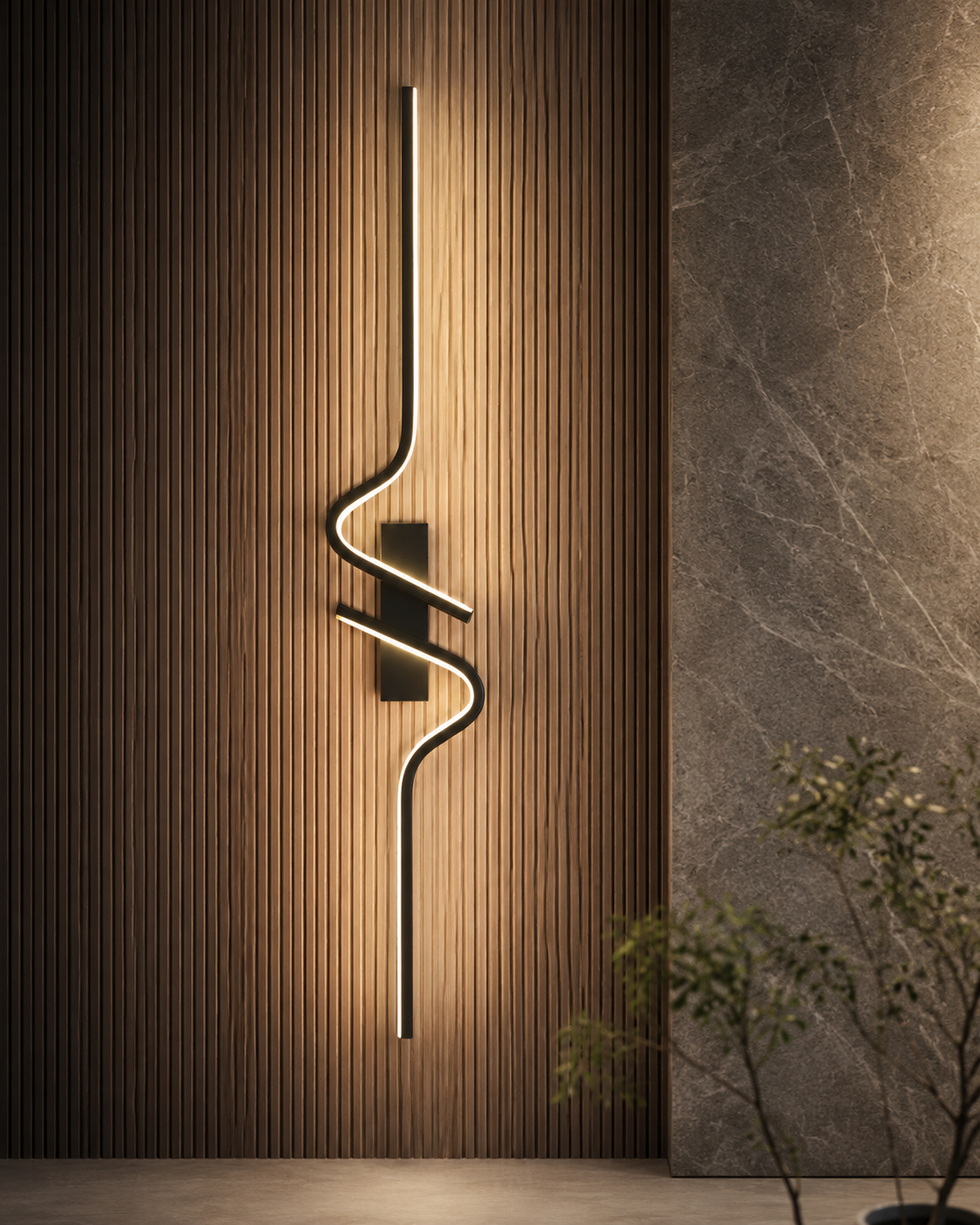 Wavy LED Wall Light – Modern Minimalist Design