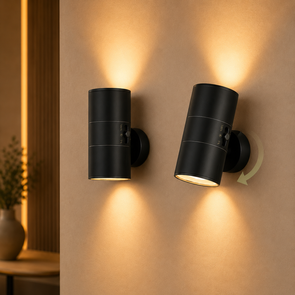 Cylindrical LED Motion Sensor Wall Light