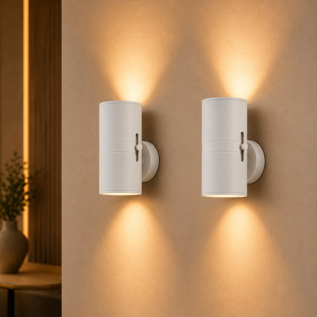 Cylindrical LED Motion Sensor Wall Light