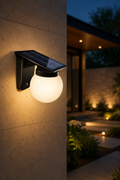 Orb Solar LED Wall Light for Outdoor Spaces