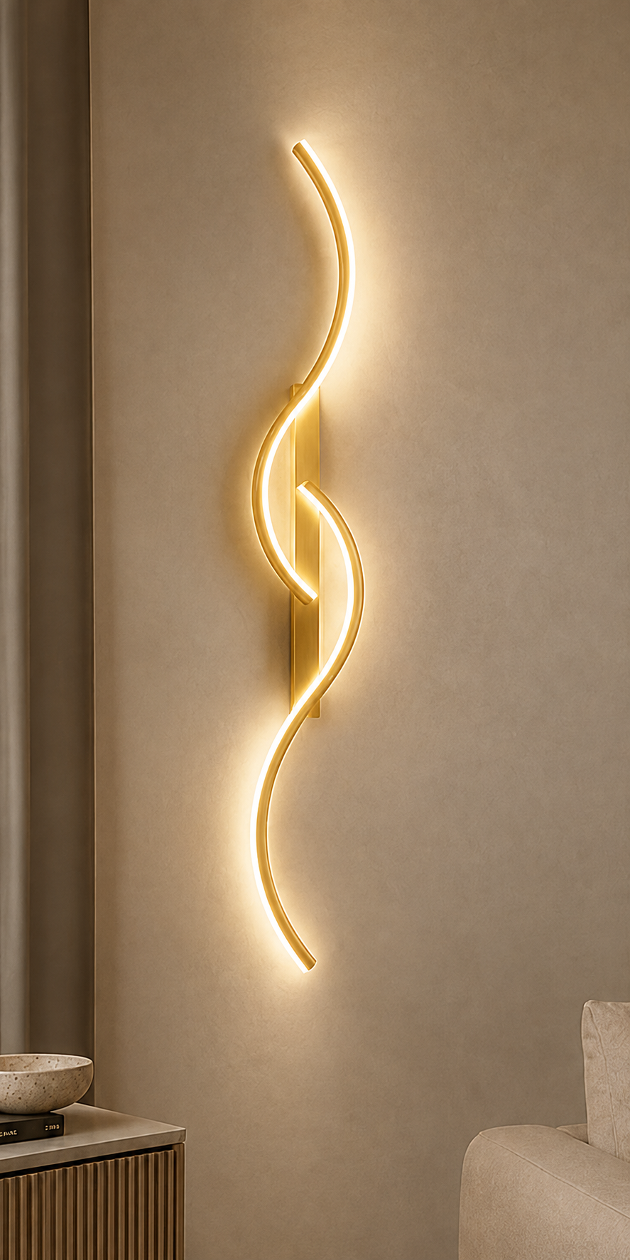 Cascade Modern LED Wall Light – Ambient Sconce
