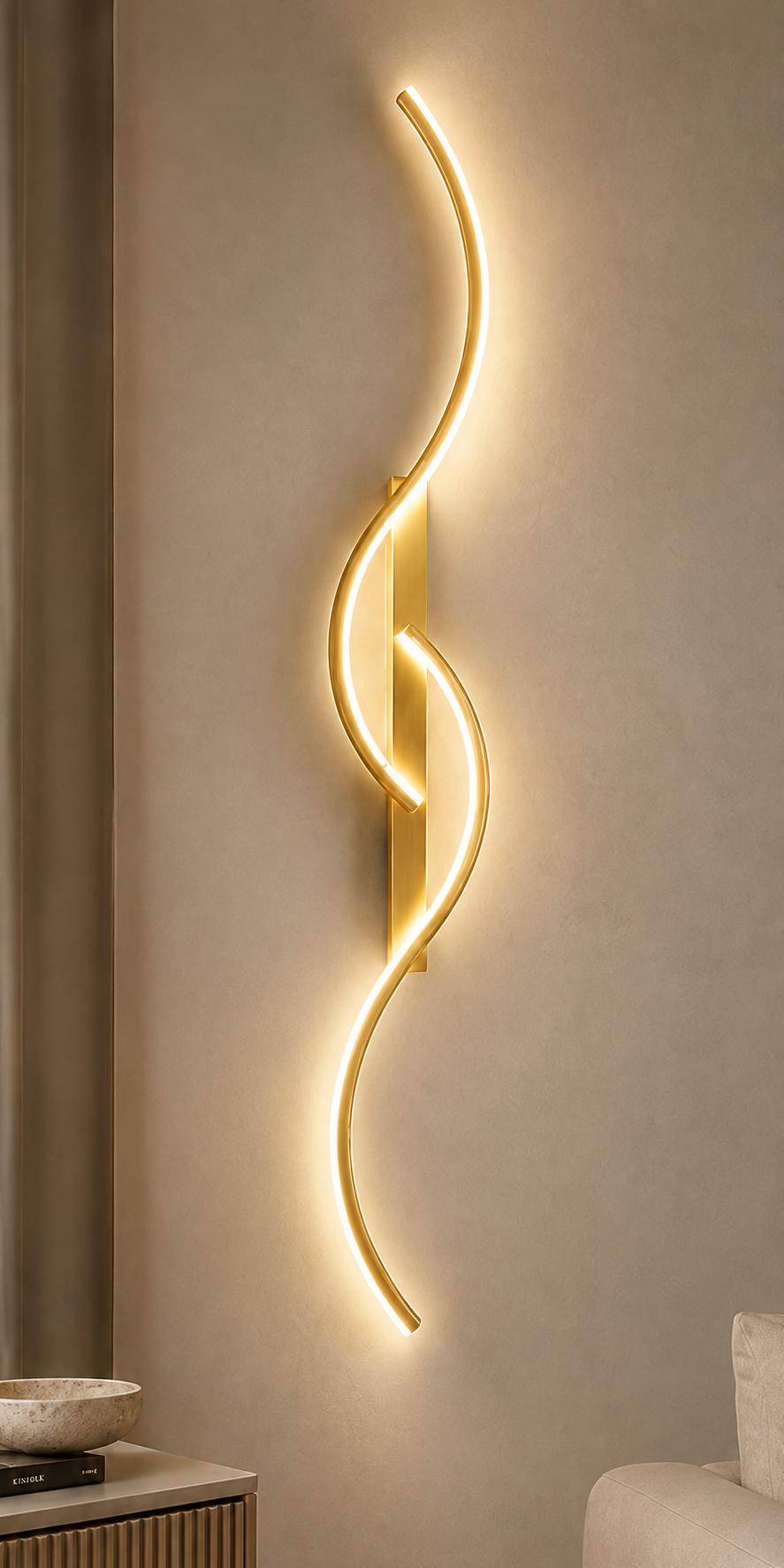 Cascade Modern LED Wall Light – Ambient Sconce