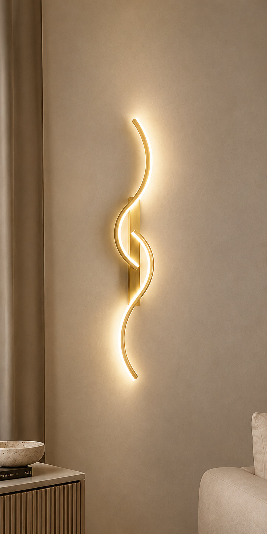 Cascade Modern LED Wall Light – Ambient Sconce