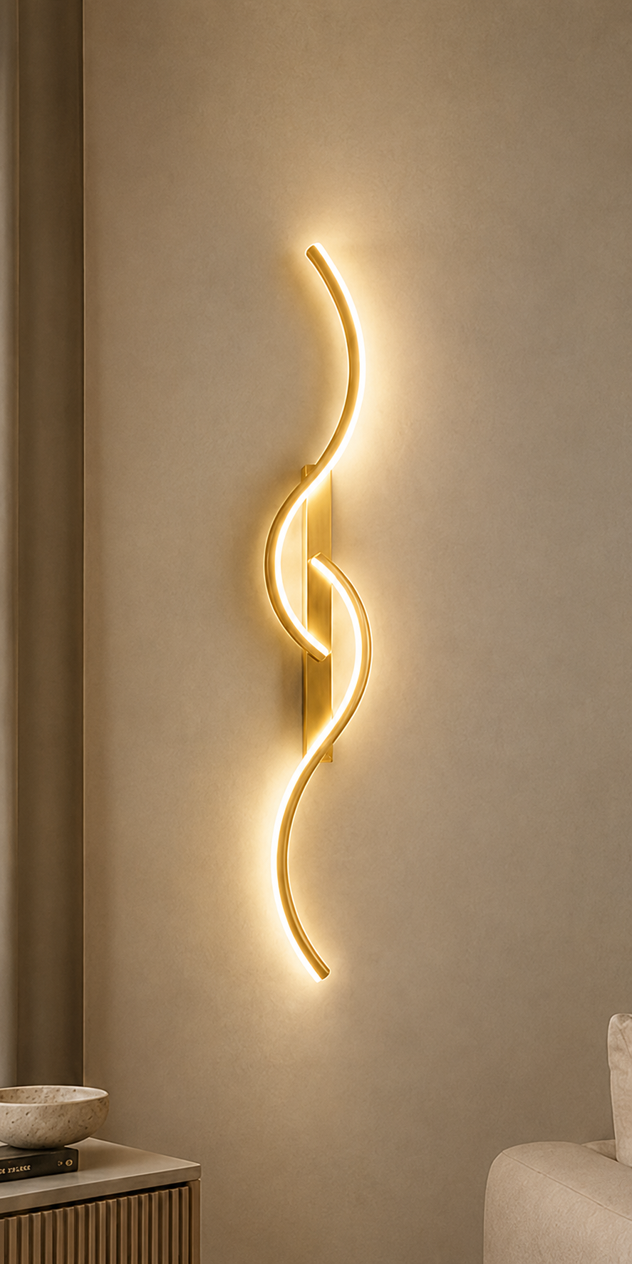 Cascade Modern LED Wall Light – Ambient Sconce